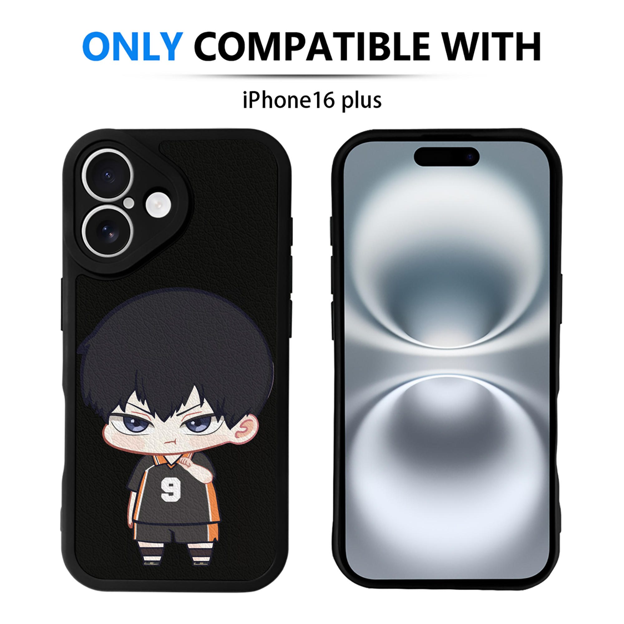 （画像用） ハイキュー!! Haikyu!! 【iPhone 16シリーズ対応】シリコンスマホケース（レザー調） 材質：シリコン